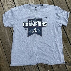 Fanatics branded Atlanta Braves 2021 World Series Champions locker room t-shirt